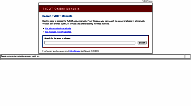 onlinemanuals.txdot.gov