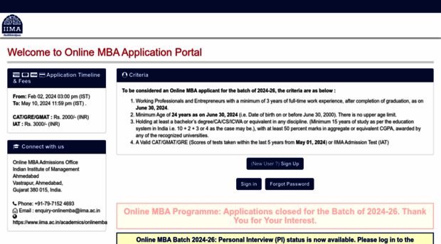 onlinemba.iima.ac.in