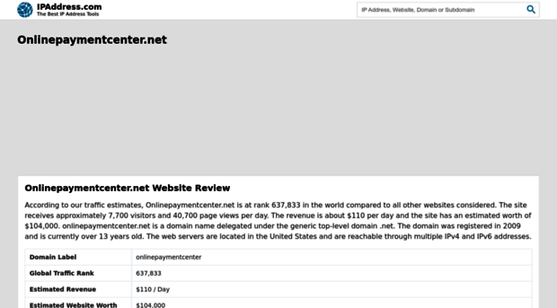 onlinepaymentcenter.net.ipaddress.com