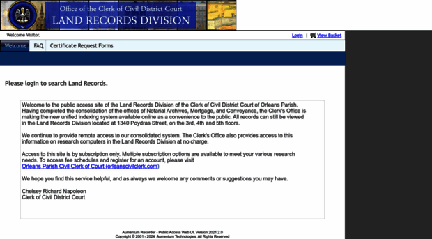onlinerecords.orleanscivilclerk.com