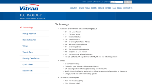onlinetools.vitran.com