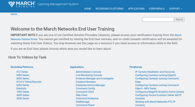 onlinetraining.marchnetworks.com