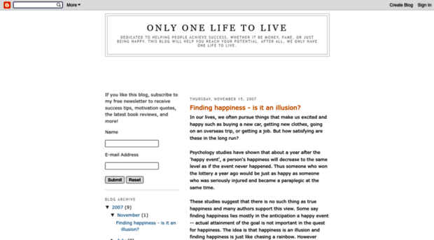 onlyonelifetolive.blogspot.com