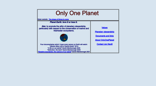 onlyoneplanet.com