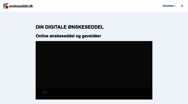 onskeseddel.dk