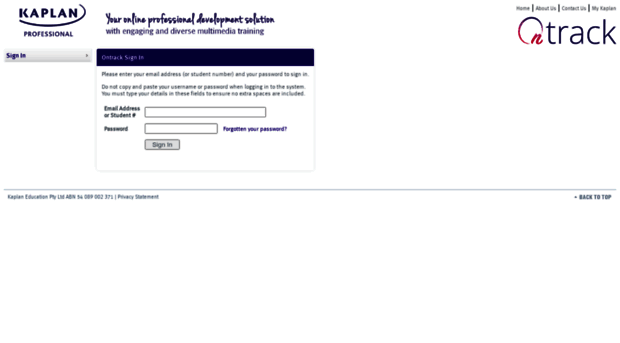 ontrack.mykaplan.edu.au