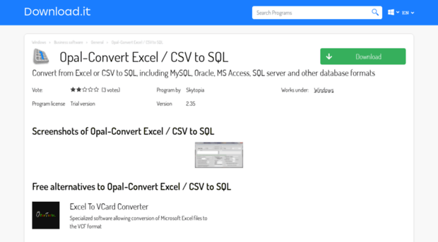 opal-convert-excel-csv-to-sql.jaleco.com