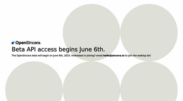 open.sincera.io