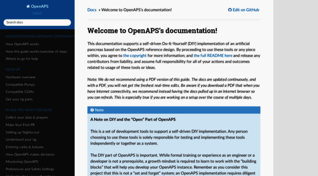 openaps.readthedocs.org