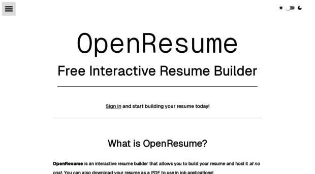 openresume.org