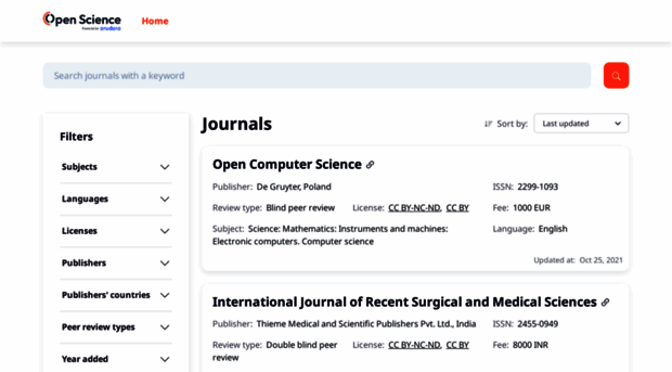 opensciencedirectory.net