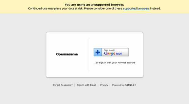 opensesame.harvestapp.com