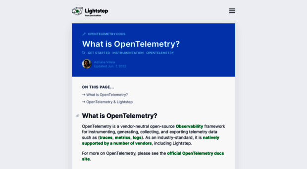 opentelemetry.lightstep.com