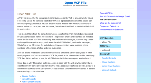 openvcffile.com