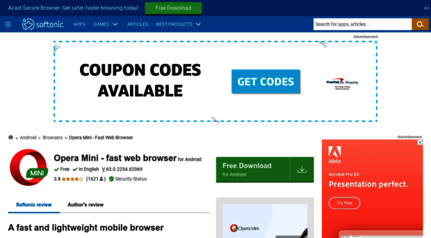 Opera Mini En Softonic Com Opera Mini Fast Web Browser Opera Mini En Softonic