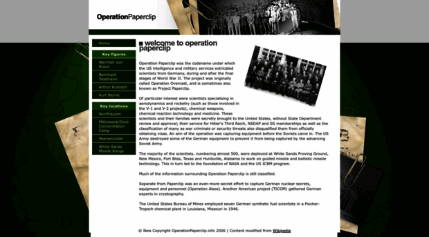 operationpaperclip.info