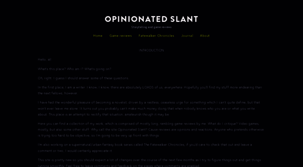 opinionatedslant.com