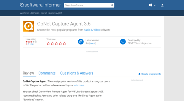 opnet-capture-agent.software.informer.com