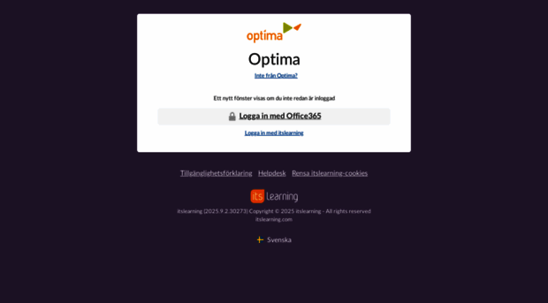 optima.itslearning.com - itslearnings inloggningssida - Optima Itslearning