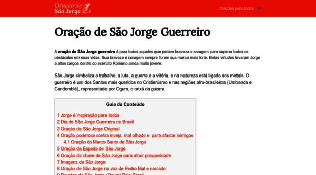 oracaodesaojorge.com.br