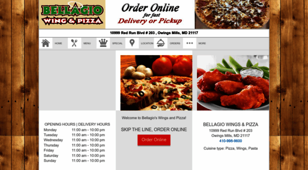 orderbellagioswingsandpizza.com