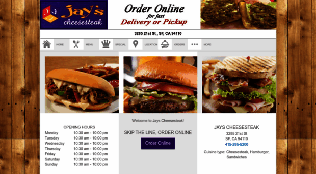 orderjayscheesesteak.com