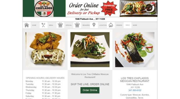 orderlostreschifladosmexicanrestaurant.com