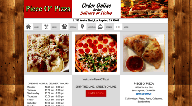 orderpieceopizza.com