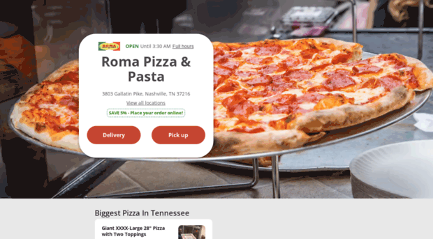 orderromapizzapasta.com