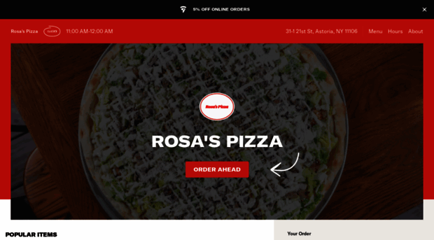 orderrosaspizzamenu.com