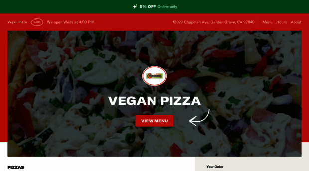 orderveganpizzamenu.com