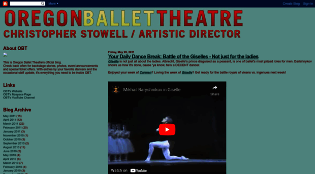 oregonballettheatre.blogspot.com