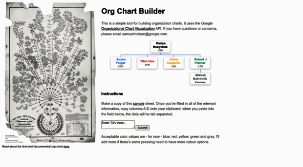 Google Org Chart Builder