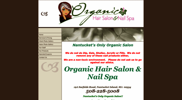 organichairsalonandnailspa.com