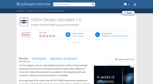 orifice-design-calculator.software.informer.com