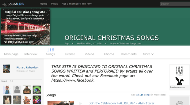 originalchristmassongs.com