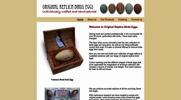 originalreplicabirdseggs.co.uk