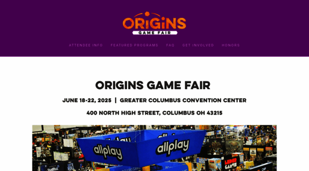 originsgamefair.com