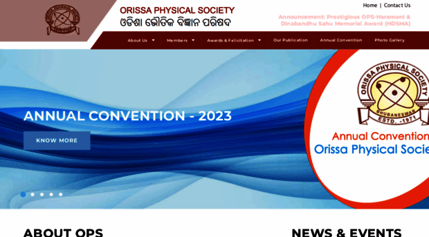 orissaphysicalsociety.org