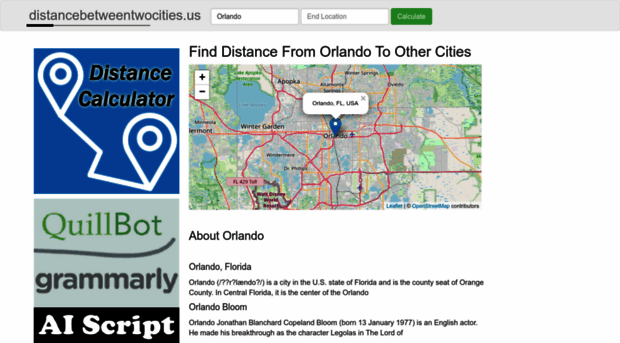 orlando.distancebetweentwocities.us