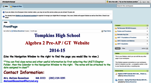 othsalgebra2papgt.pbworks.com
