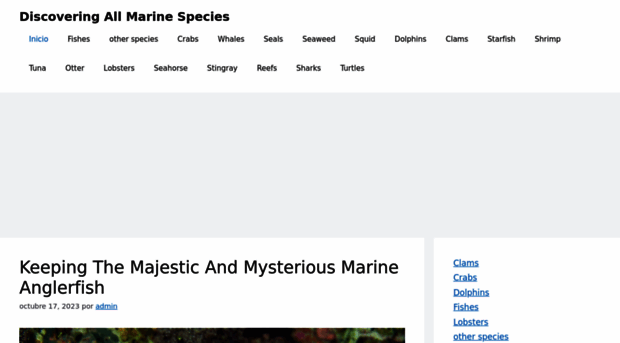 ourmarinespecies.com