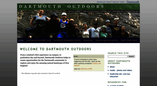 outdoors.dartmouth.edu