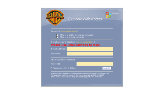 outlook.warnerbros.com