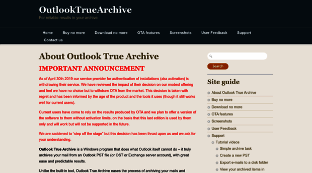 outlooktruearchive.com