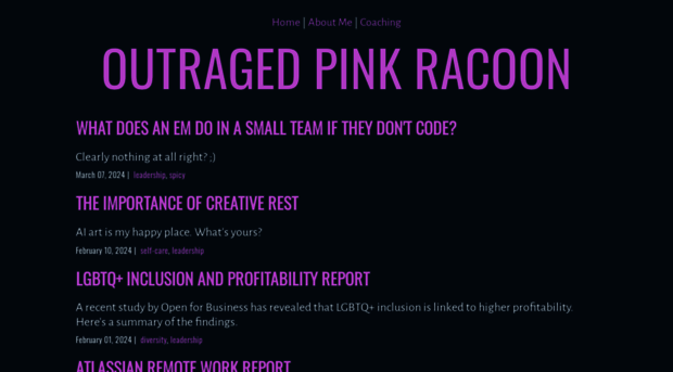 outragedpinkracoon.com