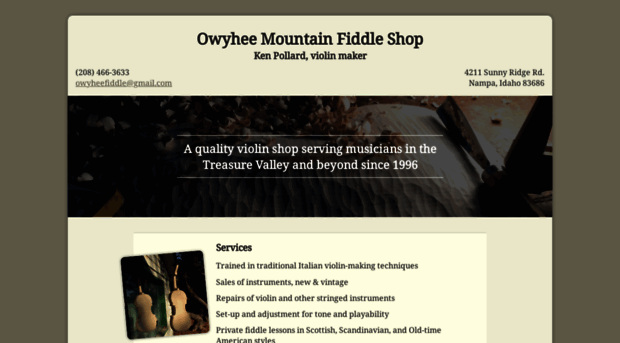 owyheemountainfiddle.com