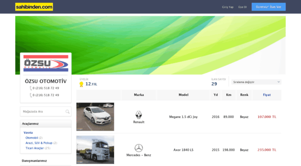 ozsuotomotiv.sahibinden.com