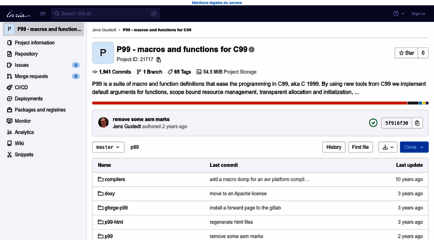 p99.gforge.inria.fr