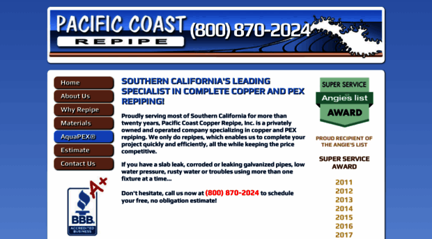 pacificcoastcopperrepipe.com